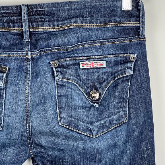 Hudson Womens Collin Flap Pocket Skinny Jeans Mid Rose Glaze GLZ Wash size 28 - Picture 6 of 12